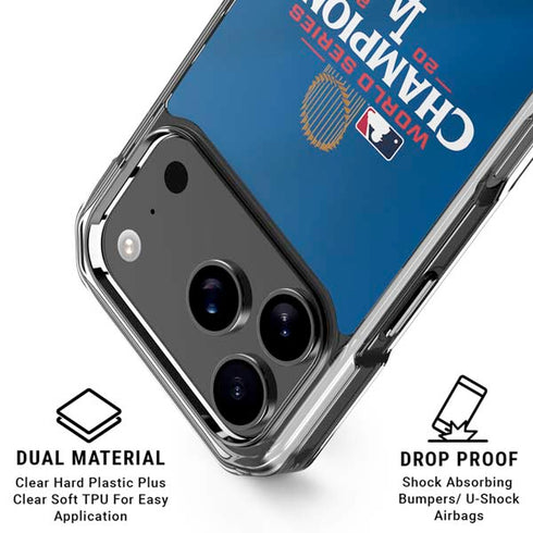 2024 World Series Champions Los Angeles Dodgers iPhone 17 Pro Max Clear Case